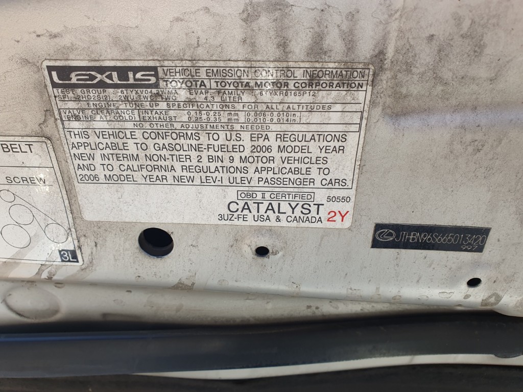 JTHBN96S665013420 Lexus GS430